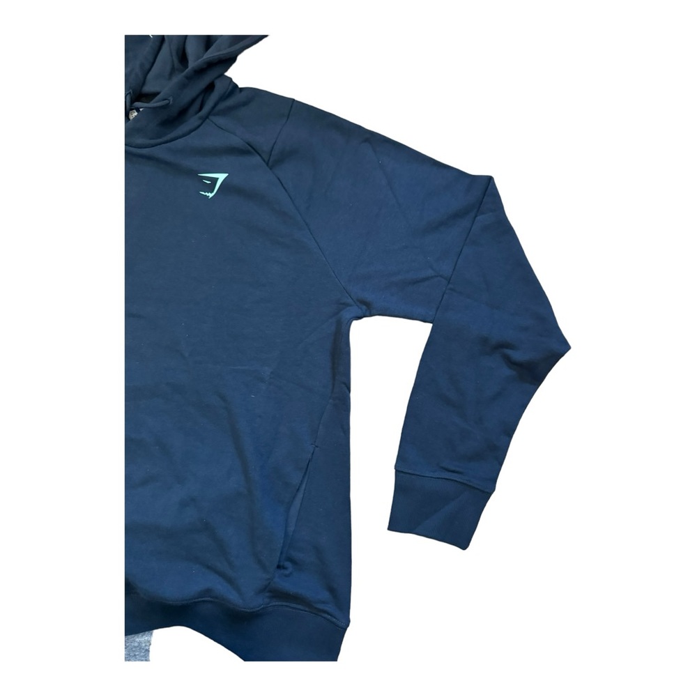 Gymshark Bold Hoodie, Navy, Multiple Sizes, Slim Fit, Men Activewear - Picture 5 of 10